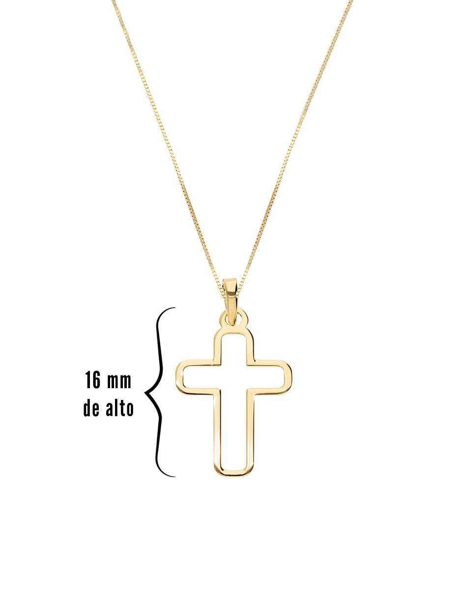 Collar con dije no aplica "de (si aplica)" cruz fonelli sin familia o colección "de" oro 14 k