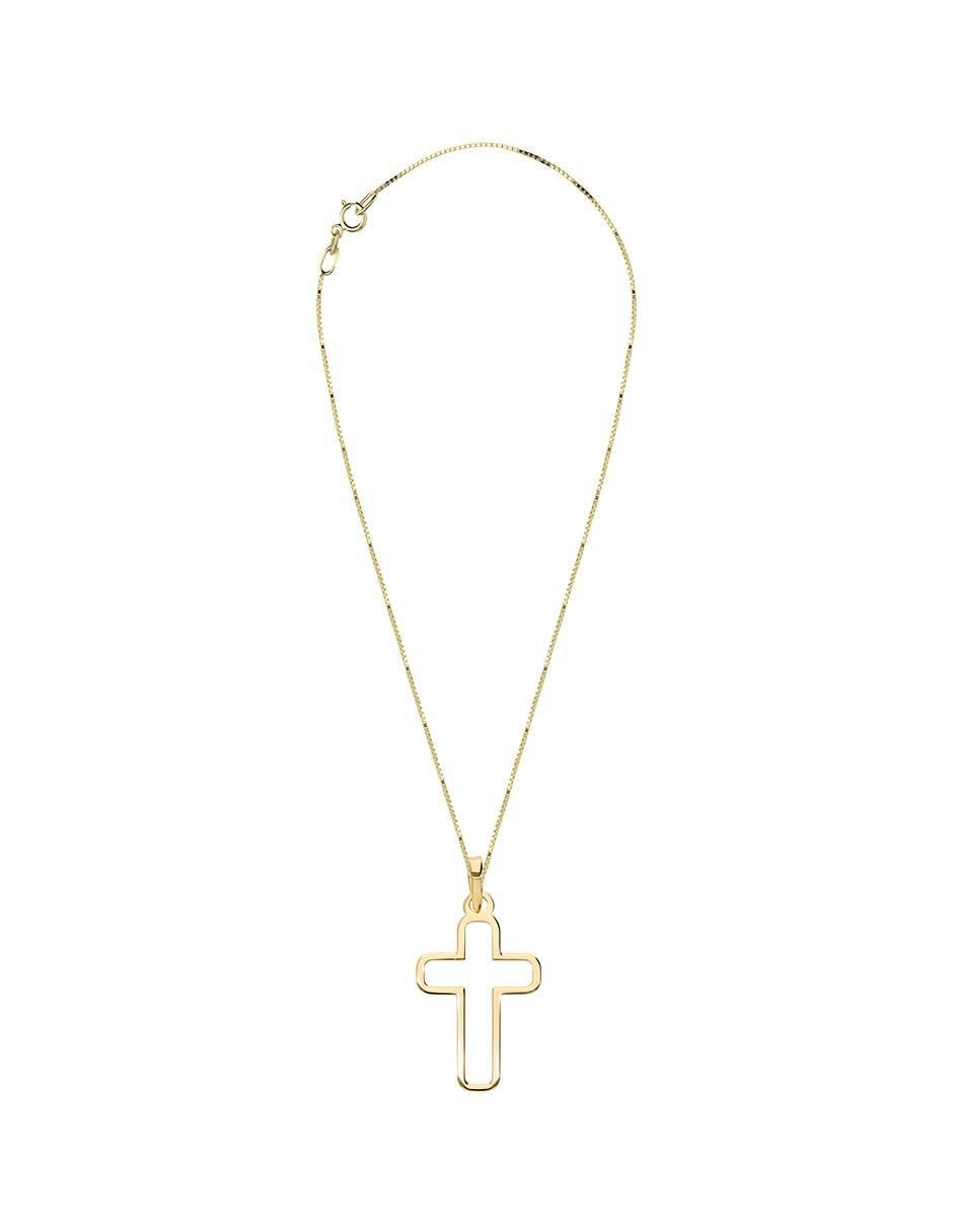 Collar con dije no aplica "de (si aplica)" cruz fonelli sin familia o colección "de" oro 14 k
