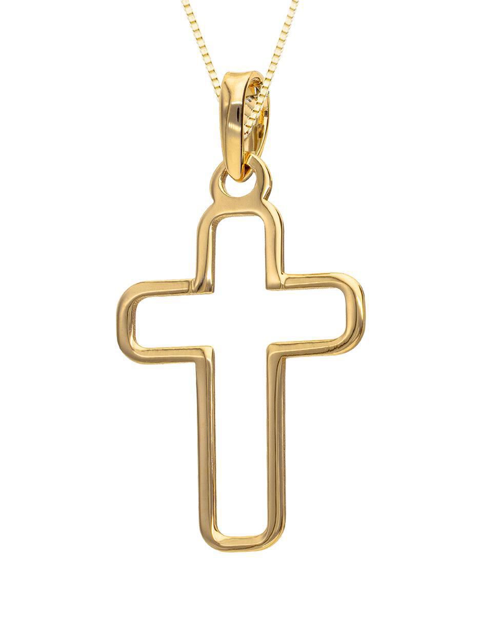 Collar con dije no aplica "de (si aplica)" cruz fonelli sin familia o colección "de" oro 14 k