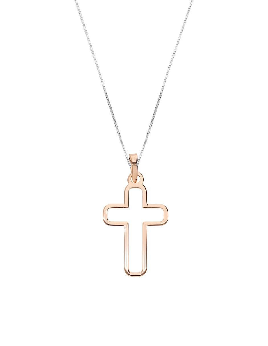 Collar con dije de cruz de oro 14 K Collar con dije de cruz de oro 14 K