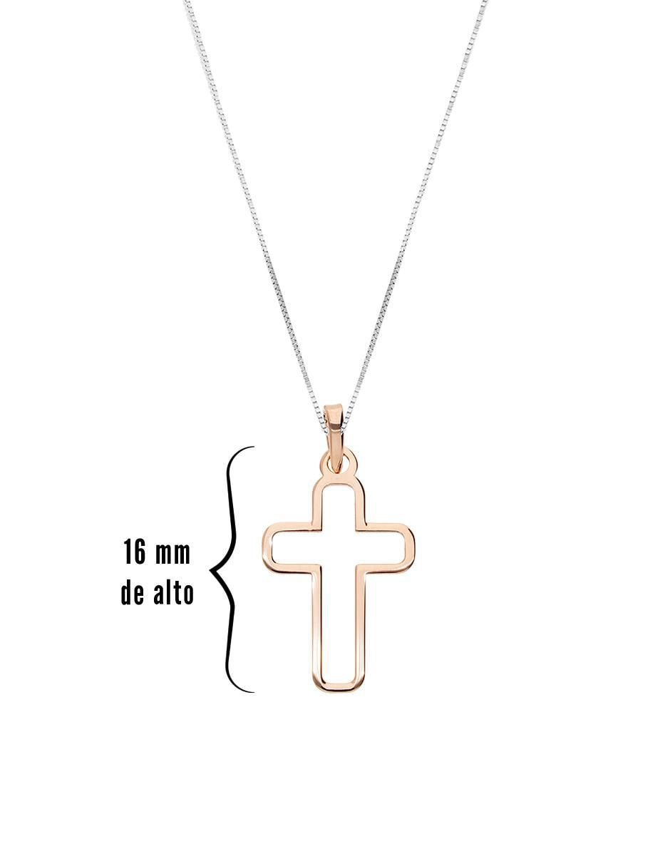 Collar con dije de cruz de oro 14 K 5