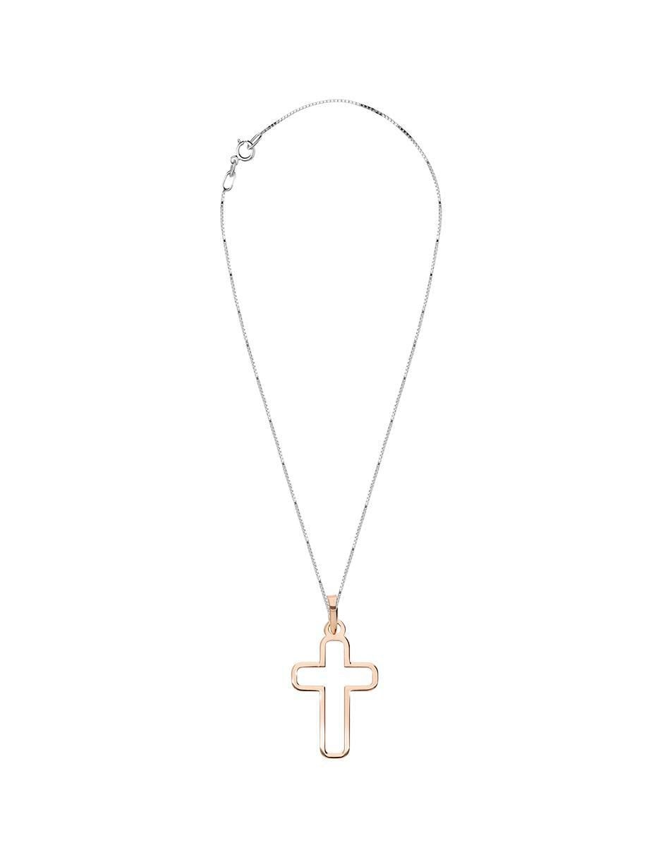 Collar con dije de cruz de oro 14 K 3