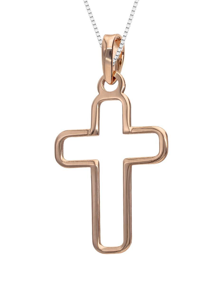 Collar con dije de cruz de oro 14 K 4