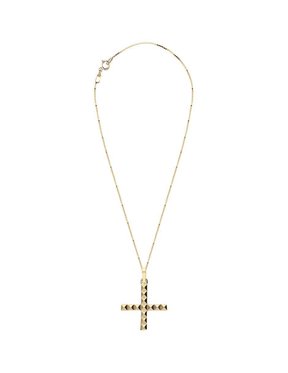 Collar con dije no aplica "de (si aplica)" cruz fonelli sin familia o colección "de" oro 10 k