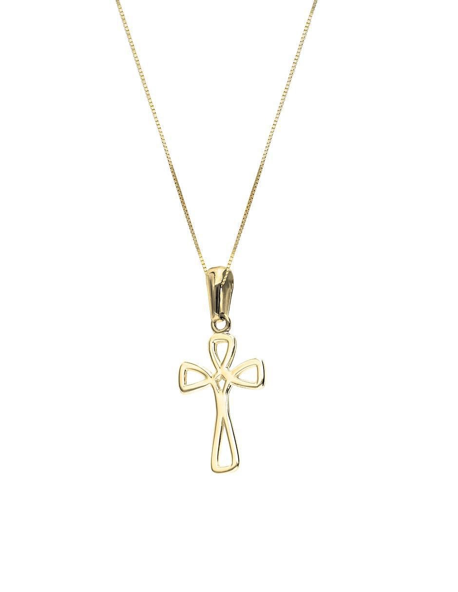 Collar con dije no aplica "de (si aplica)" cruz fonelli sin familia o colección "de" oro 10 k