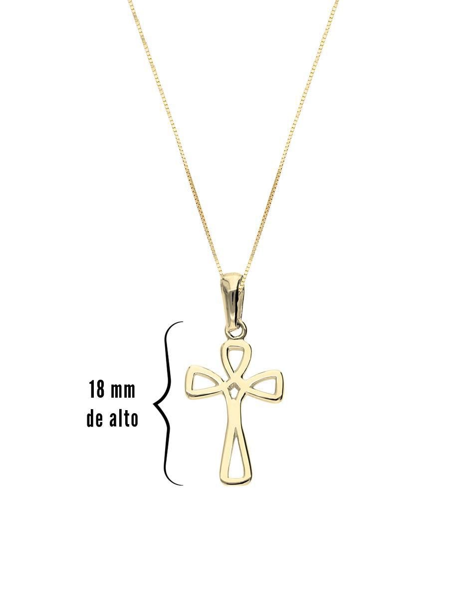 Collar con dije no aplica "de (si aplica)" cruz fonelli sin familia o colección "de" oro 10 k