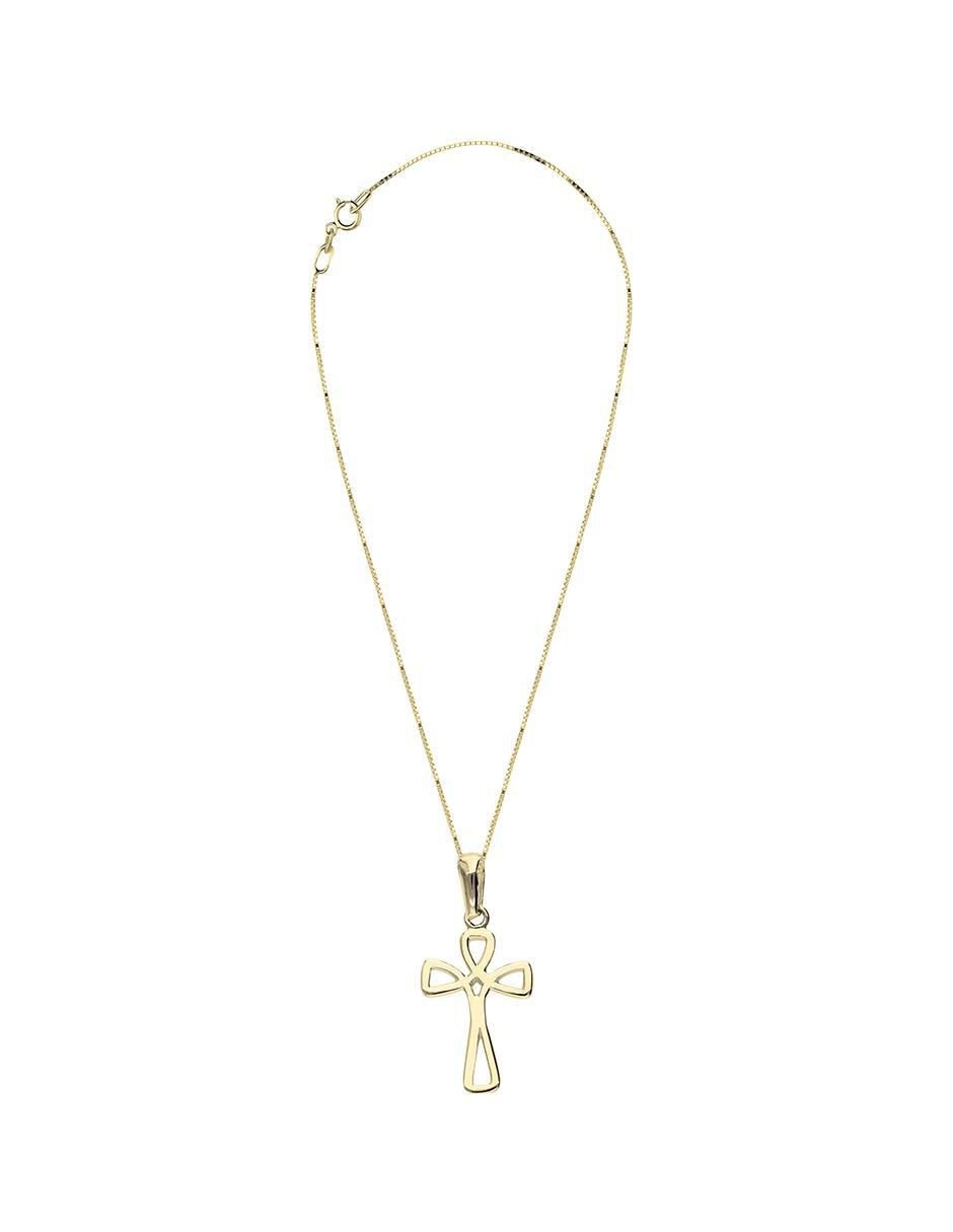 Collar con dije no aplica "de (si aplica)" cruz fonelli sin familia o colección "de" oro 10 k