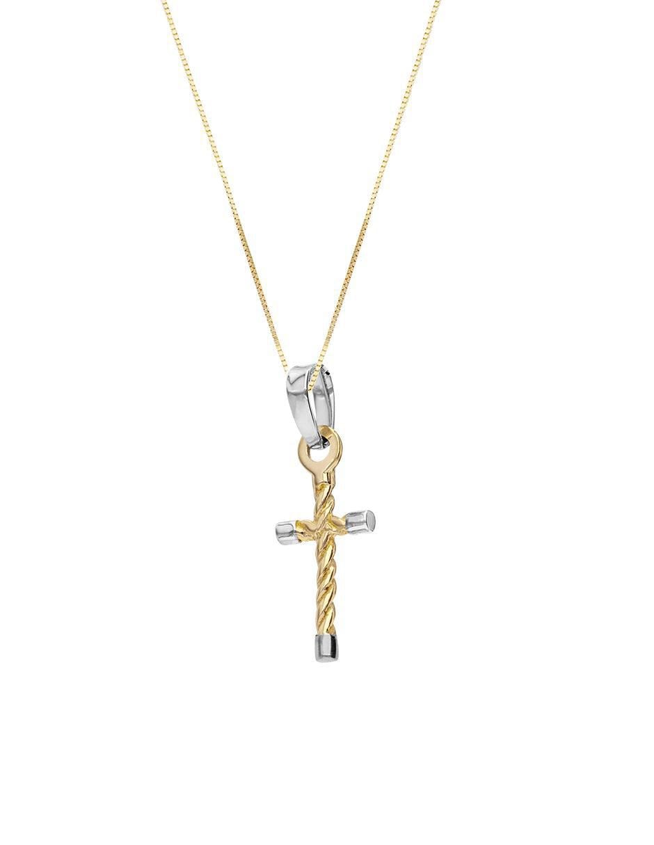 Collar con dije no aplica "de (si aplica)" cruz fonelli sin familia o colección "de" oro 10 k