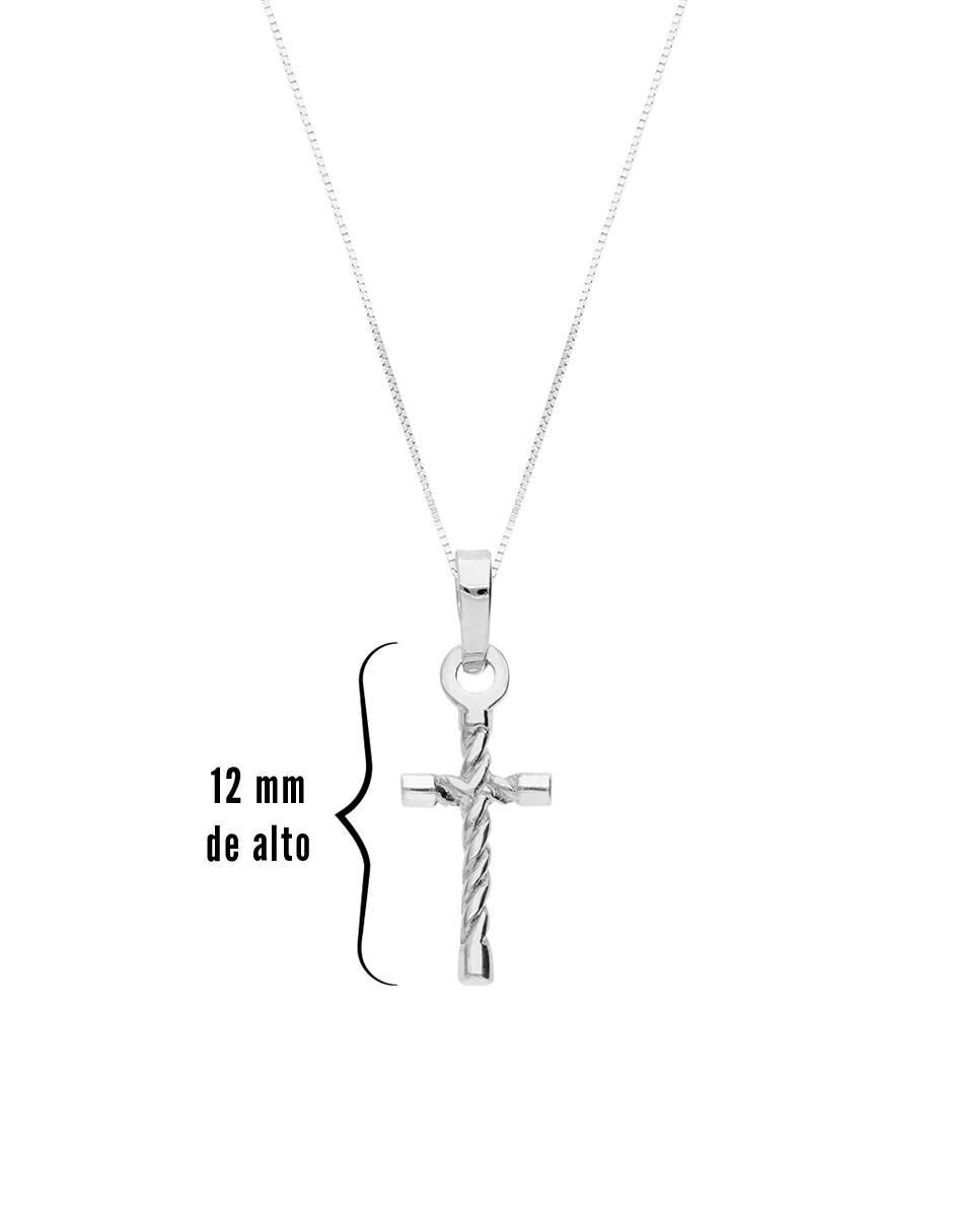 Collar con dije de cruz de oro 10 K 4