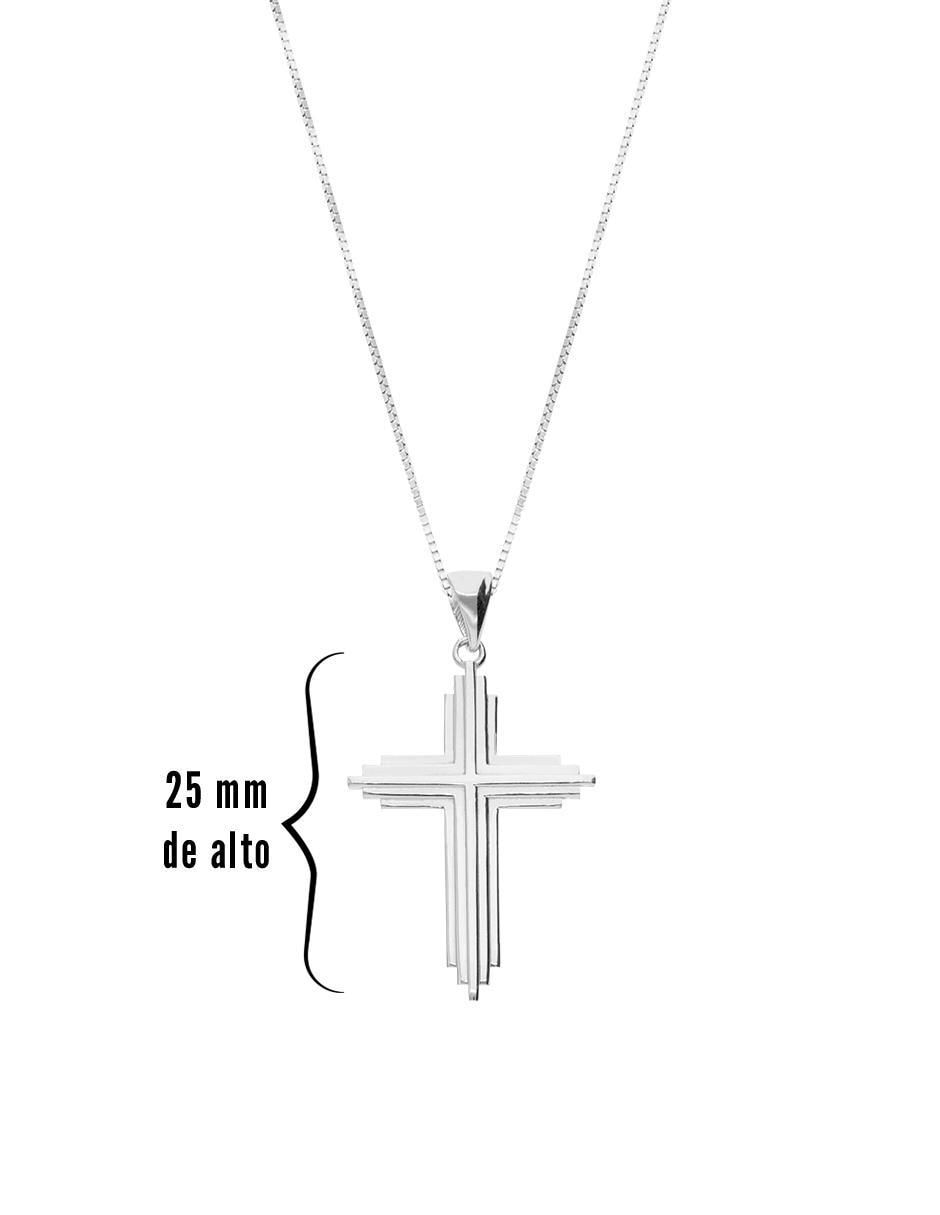 Collar con dije de cruz de oro 10 K 5