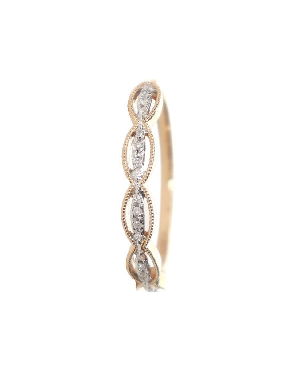 Anillo "de (si aplica)" redondo lucie sin familia o colección no aplica 14 k "de" oro diamante troquelado
