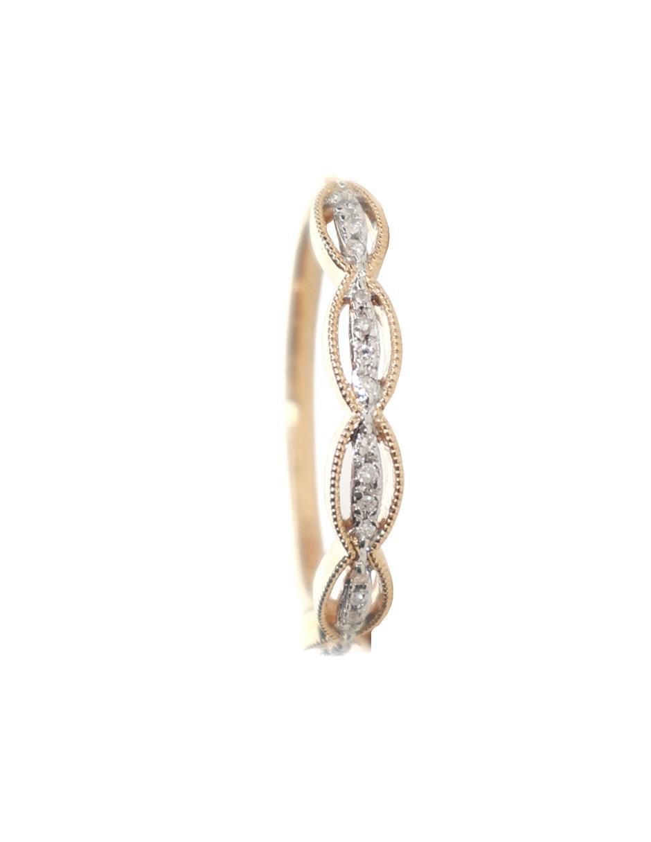 Anillo "de (si aplica)" redondo lucie sin familia o colección no aplica 14 k "de" oro diamante troquelado