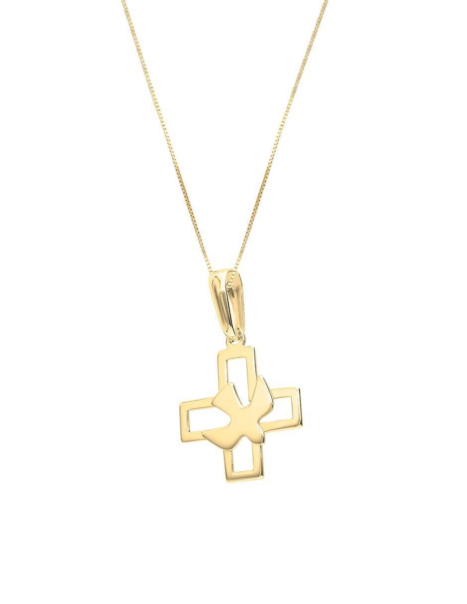 Collar con dije no aplica "de (si aplica)" cruz fonelli sin familia o colección "de" oro 10 k