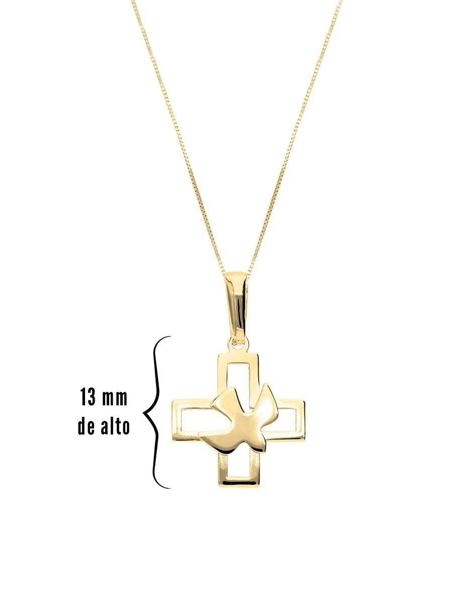 Collar con dije no aplica "de (si aplica)" cruz fonelli sin familia o colección "de" oro 10 k