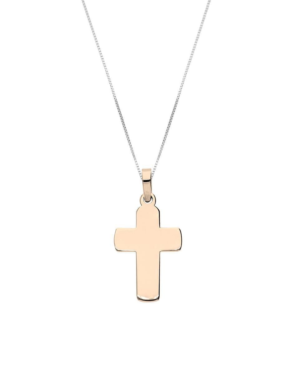 Collar con dije de cruz de oro 10 K