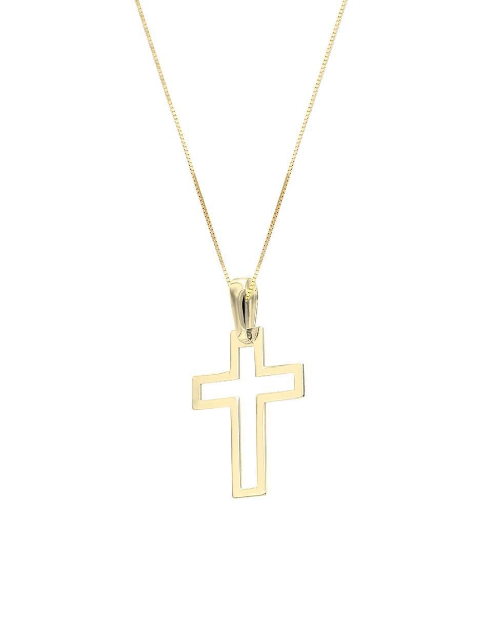 Collar con dije no aplica "de (si aplica)" cruz fonelli sin familia o colección "de" oro 10 k