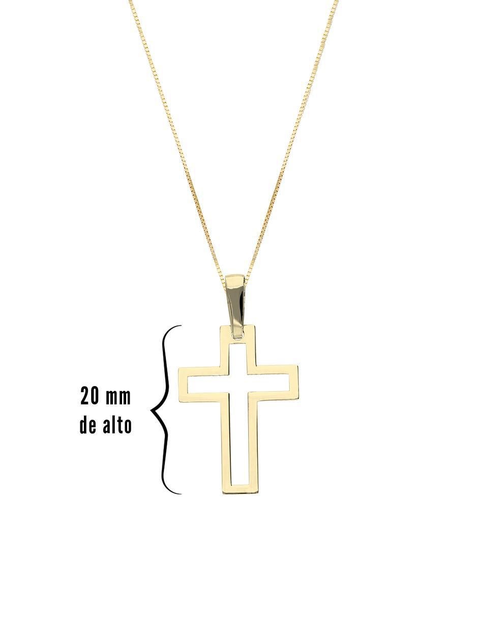 Collar con dije no aplica "de (si aplica)" cruz fonelli sin familia o colección "de" oro 10 k