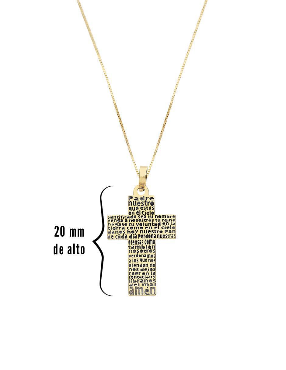 Collar con dije no aplica "de (si aplica)" cruz fonelli sin familia o colección "de" oro 10 k