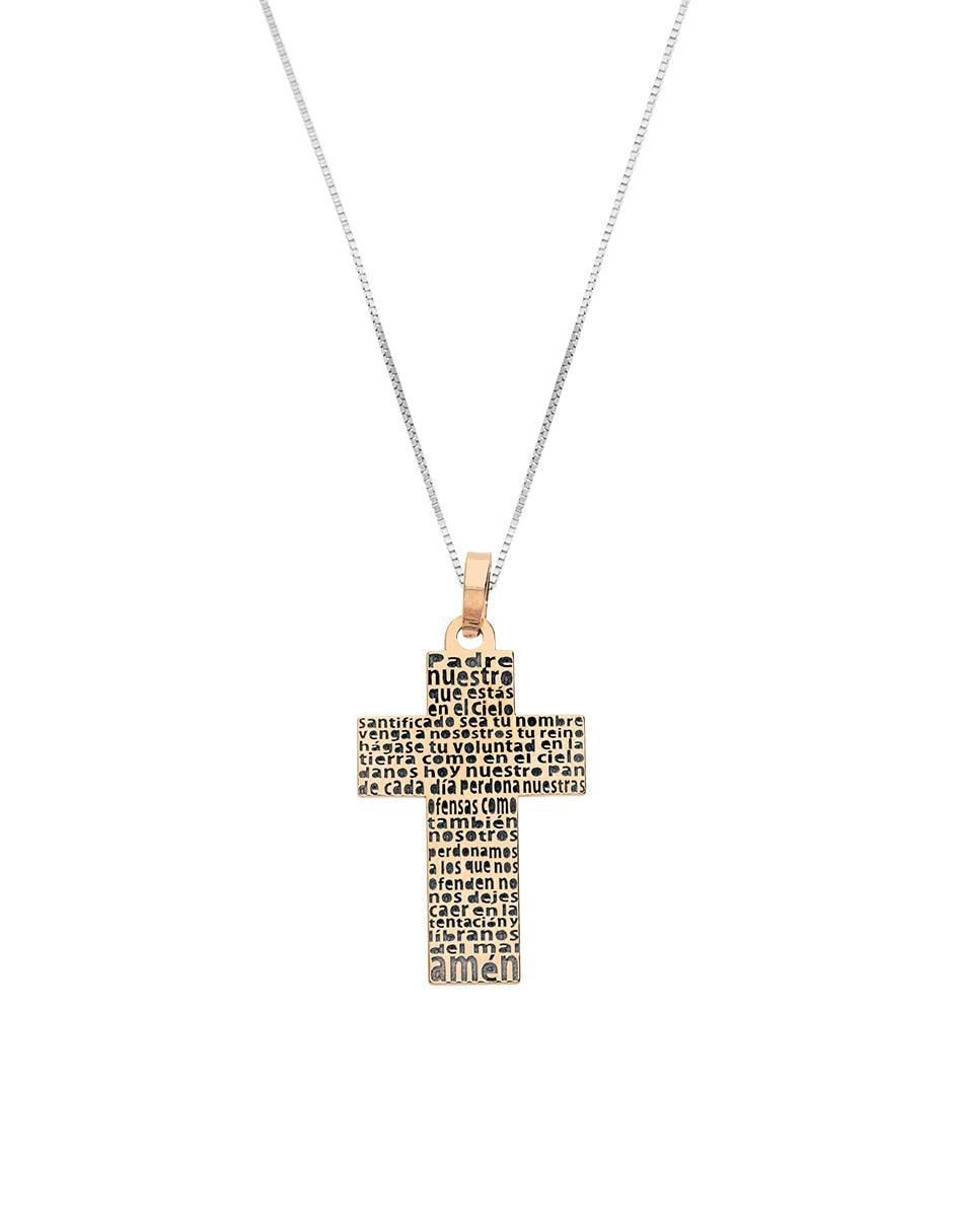 Collar con dije de cruz de oro 10 K Collar con dije de cruz de oro 10 K