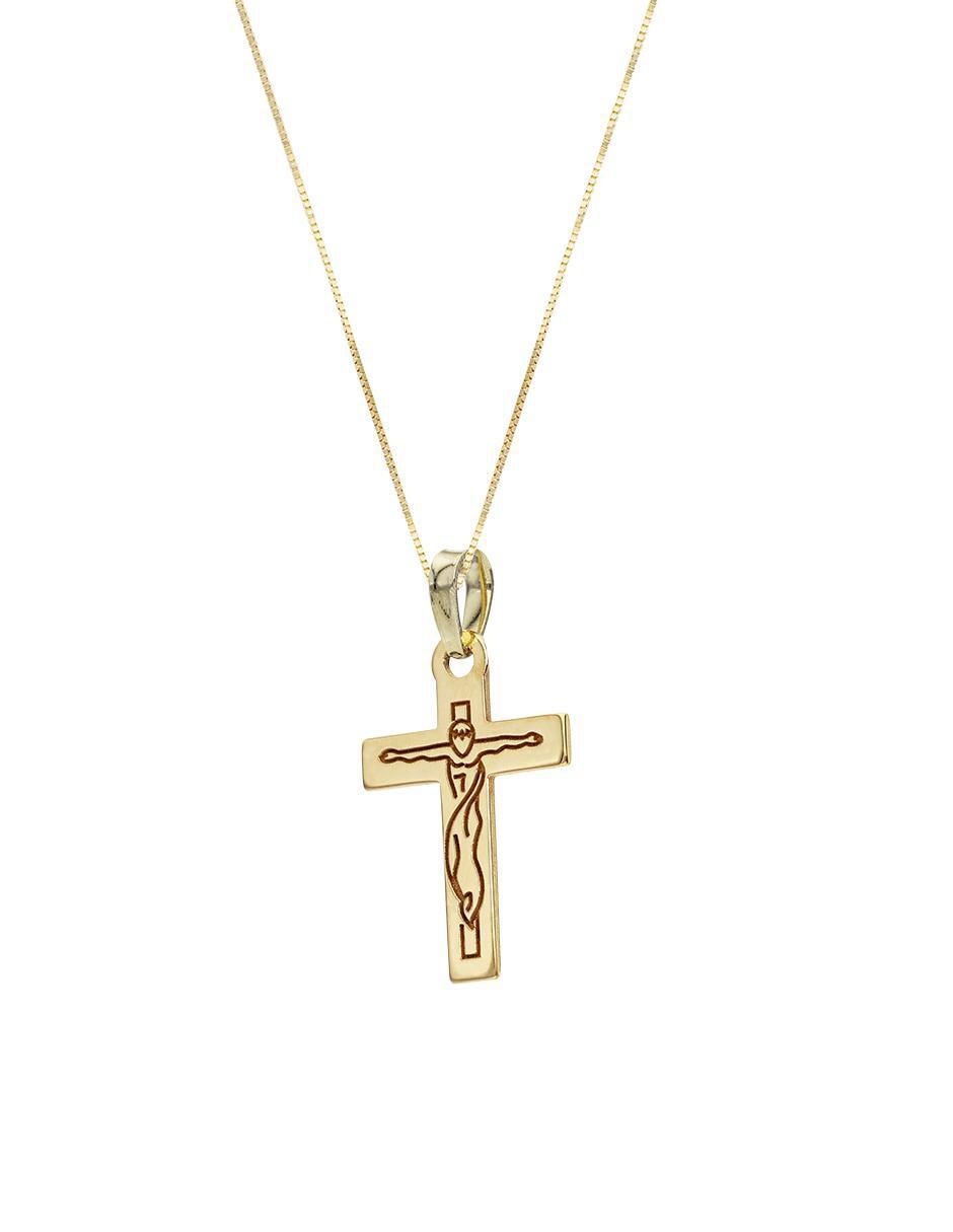 Collar con dije no aplica "de (si aplica)" cruz fonelli sin familia o colección "de" oro 10 k
