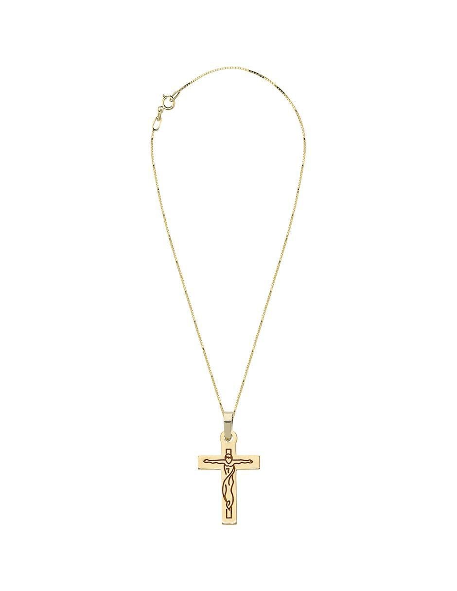 Collar con dije no aplica "de (si aplica)" cruz fonelli sin familia o colección "de" oro 10 k
