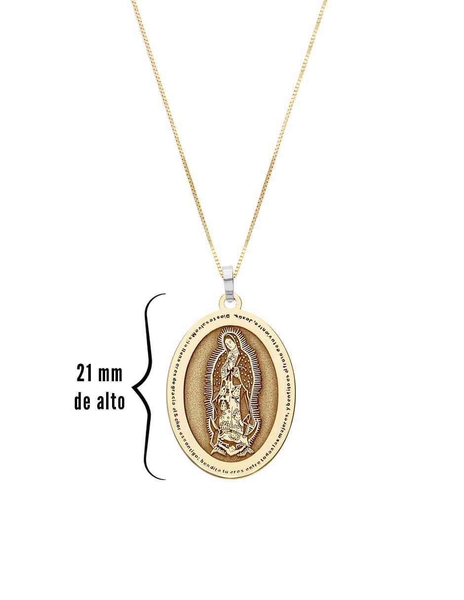 Collar con dije virgen de guadalupe "de (si aplica)" ninguna fonelli sin familia o colección "de" oro 10 k