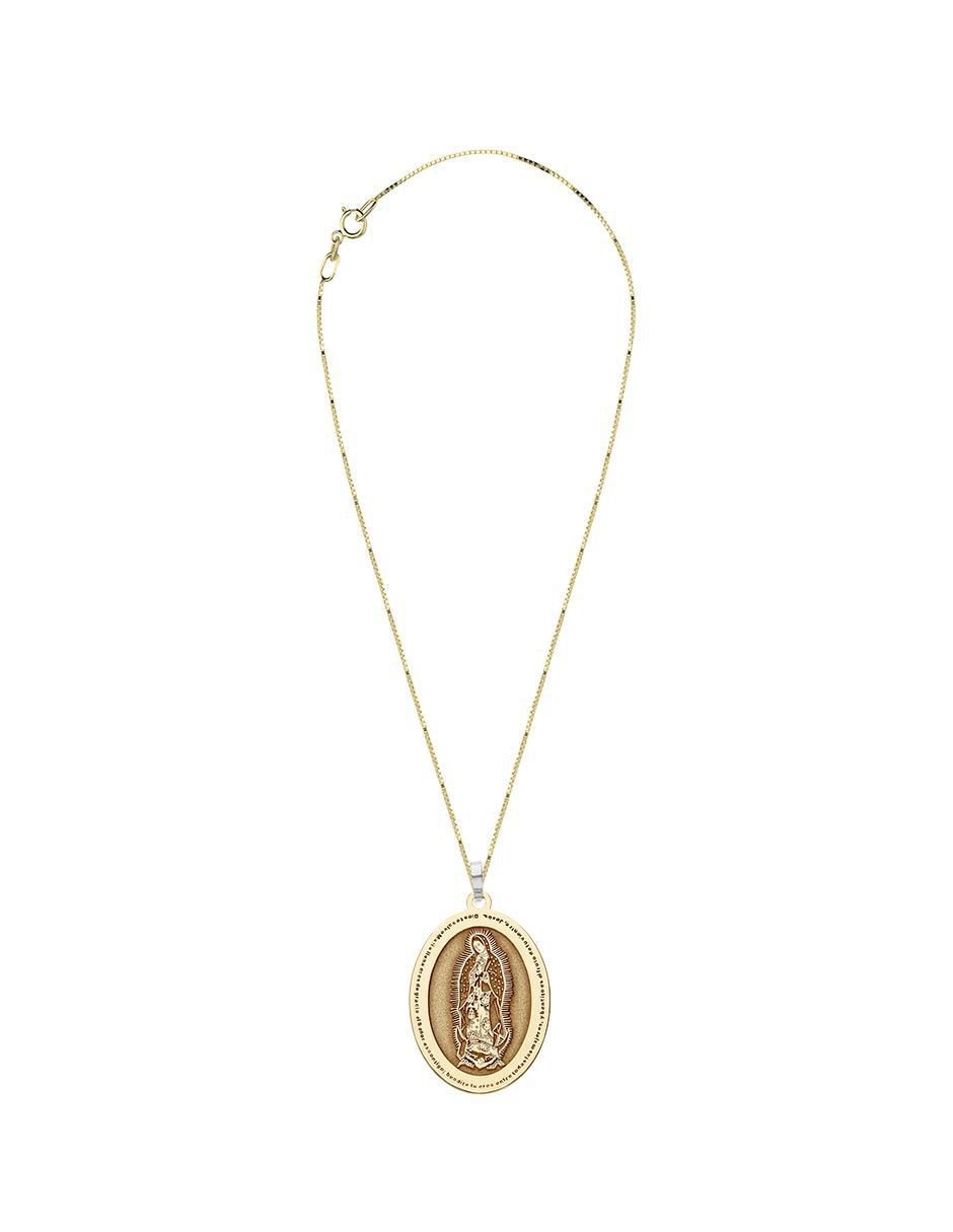 Collar con dije virgen de guadalupe "de (si aplica)" ninguna fonelli sin familia o colección "de" oro 10 k