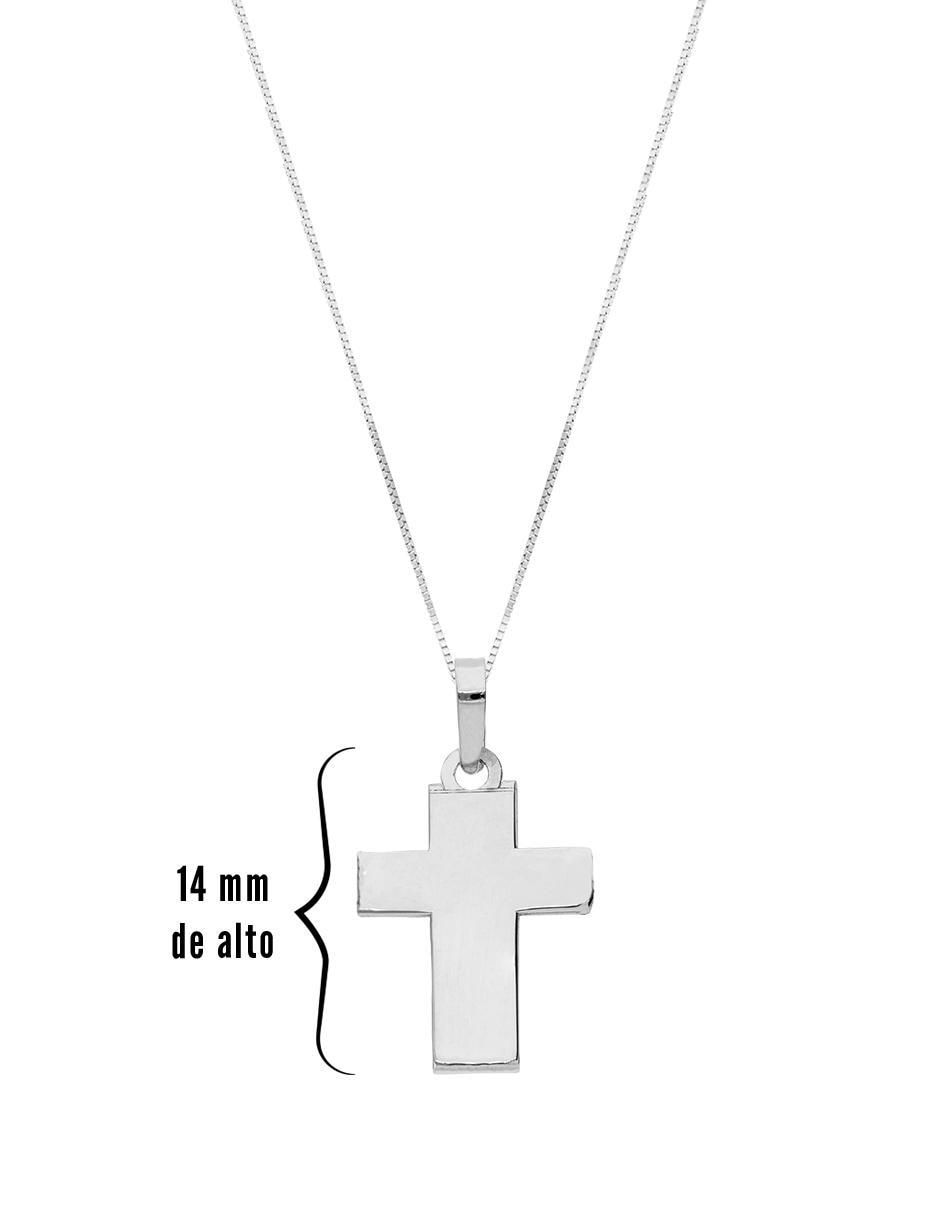 Collar con dije de cruz de oro 10 K 4