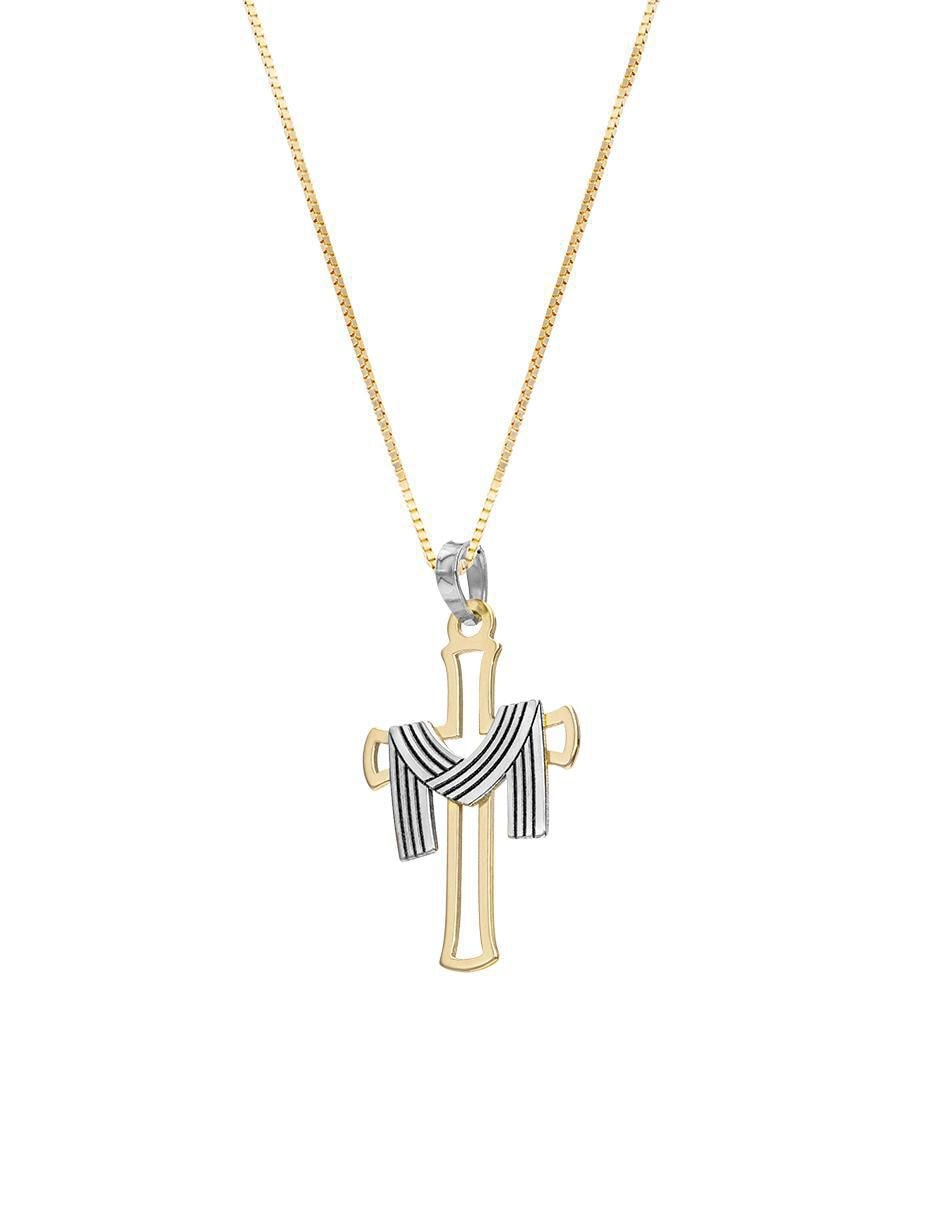 Collar con dije no aplica "de (si aplica)" cruz fonelli sin familia o colección "de" oro 10 k