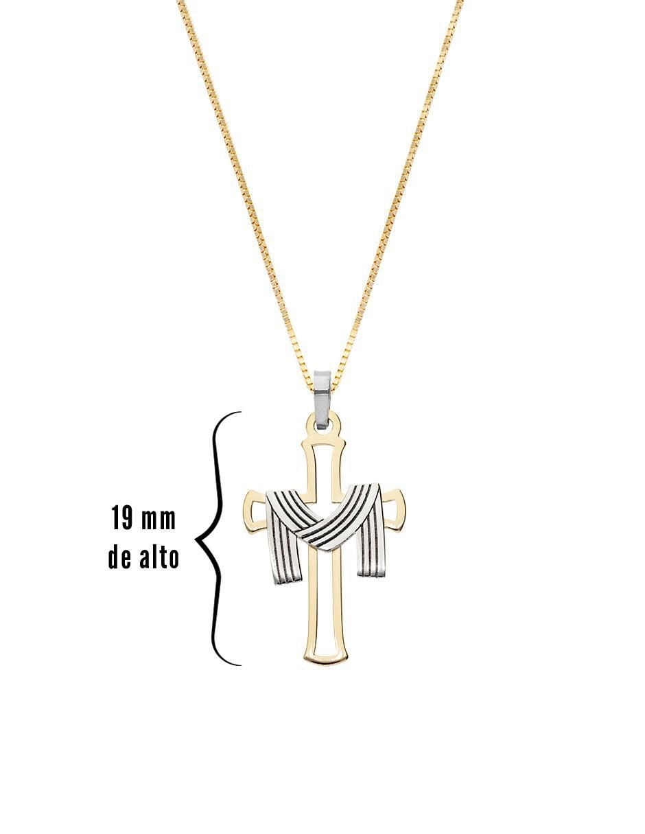 Collar con dije no aplica "de (si aplica)" cruz fonelli sin familia o colección "de" oro 10 k