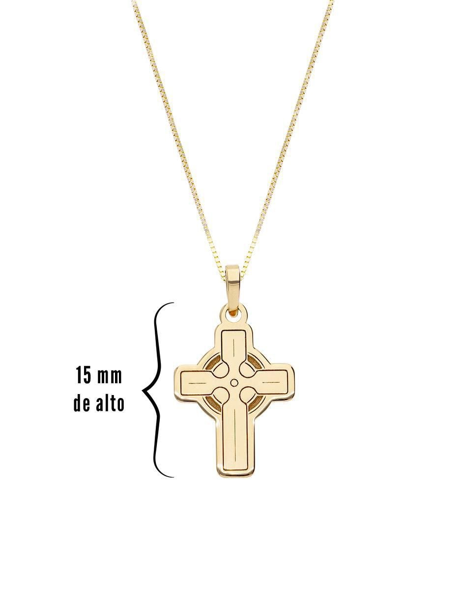 Collar con dije no aplica "de (si aplica)" cruz fonelli sin familia o colección "de" oro 10 k