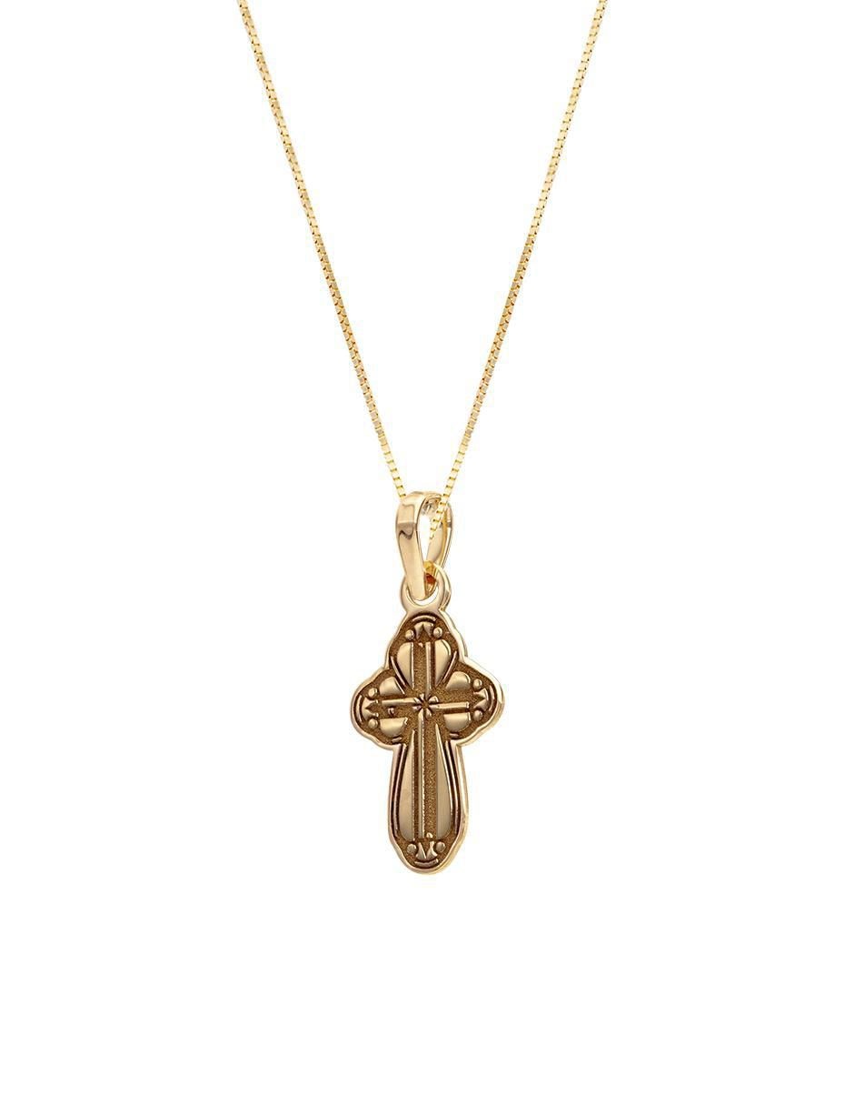 Collar con dije no aplica "de (si aplica)" cruz fonelli sin familia o colección "de" oro 10 k