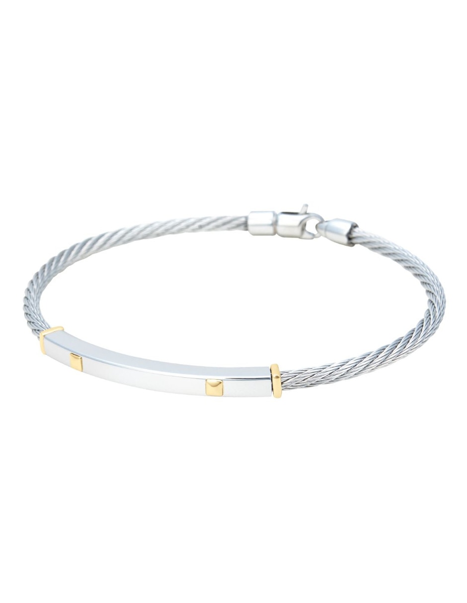 Brazalete 14 K con acabado liso Brazalete 14 K con acabado liso