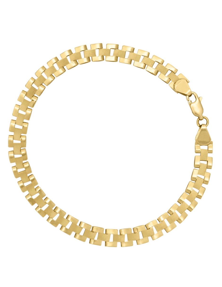 Pulsera de oro 14 K con acabado brillante