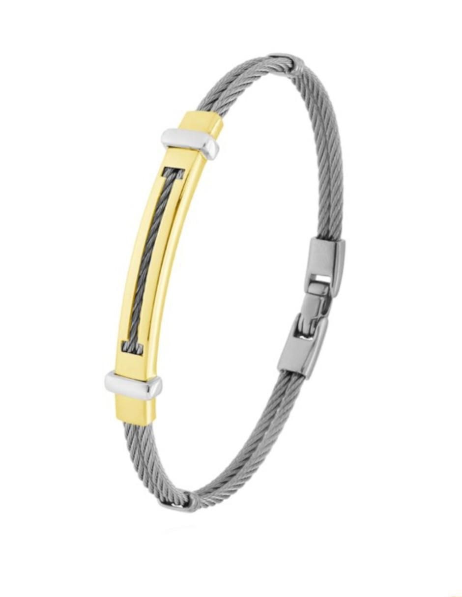 Brazalete 14 K con acabado liso Brazalete 14 K con acabado liso
