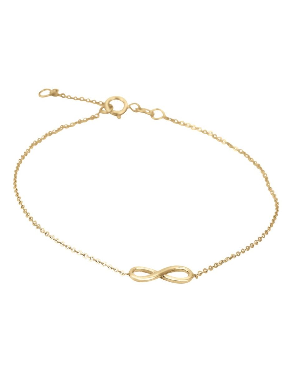 Pulsera de oro 14 K con acabado brillante