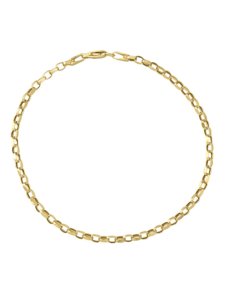 Pulsera de oro 14 K con acabado brillante