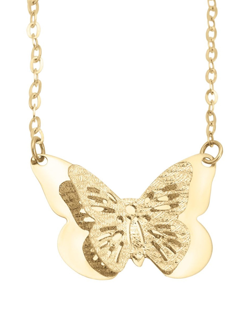 Gargantilla de mariposa de oro 14 K Gargantilla de mariposa de oro 14 K