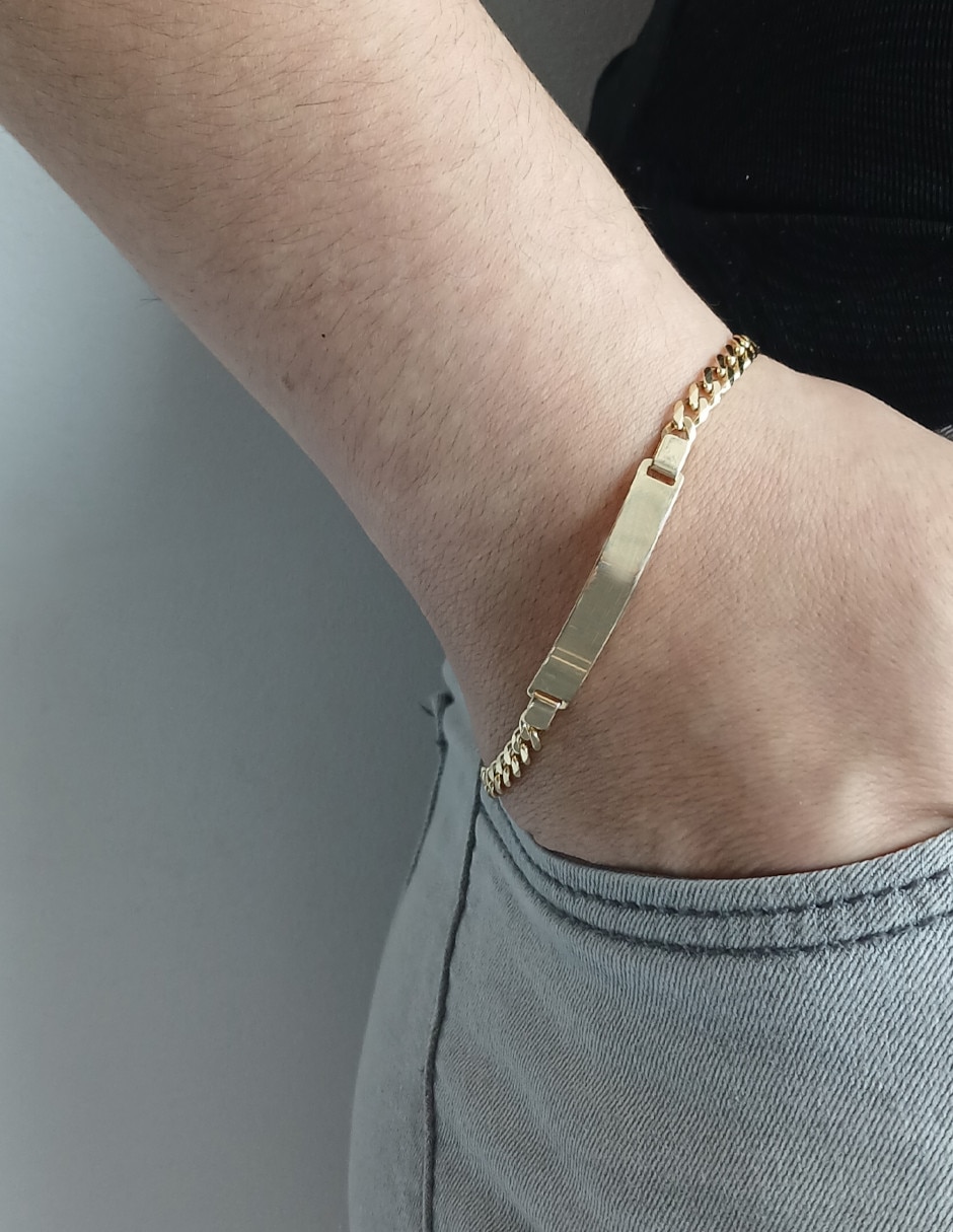 Esclava de oro 14 K con acabado brillante 2