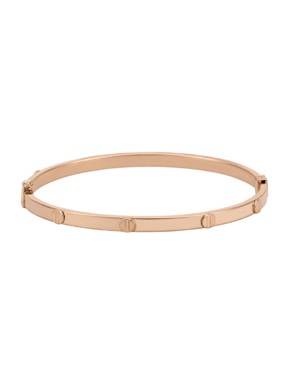 Brazalete de oro 14 K con acabado liso 3