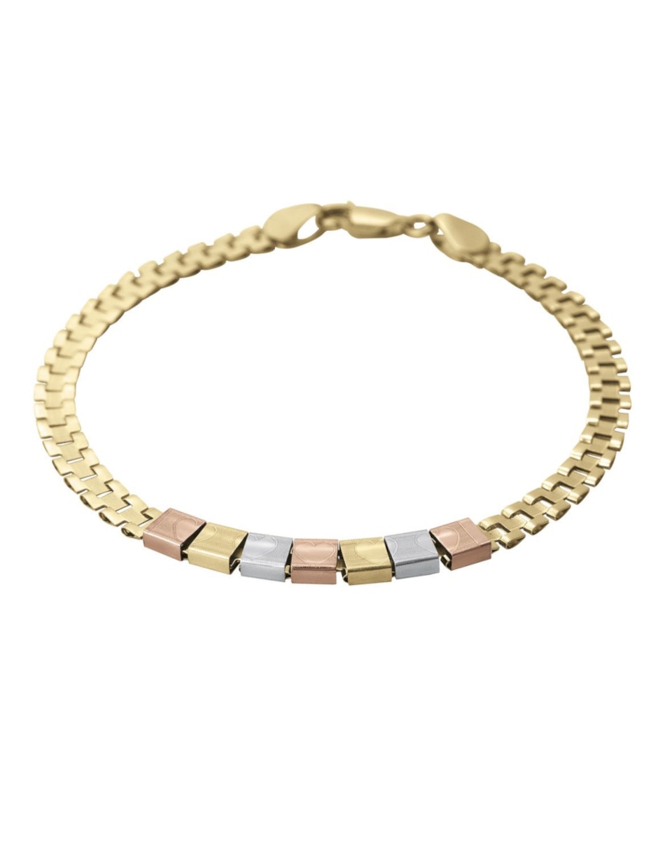 Pulsera de oro 14 K con acabado brillante 3