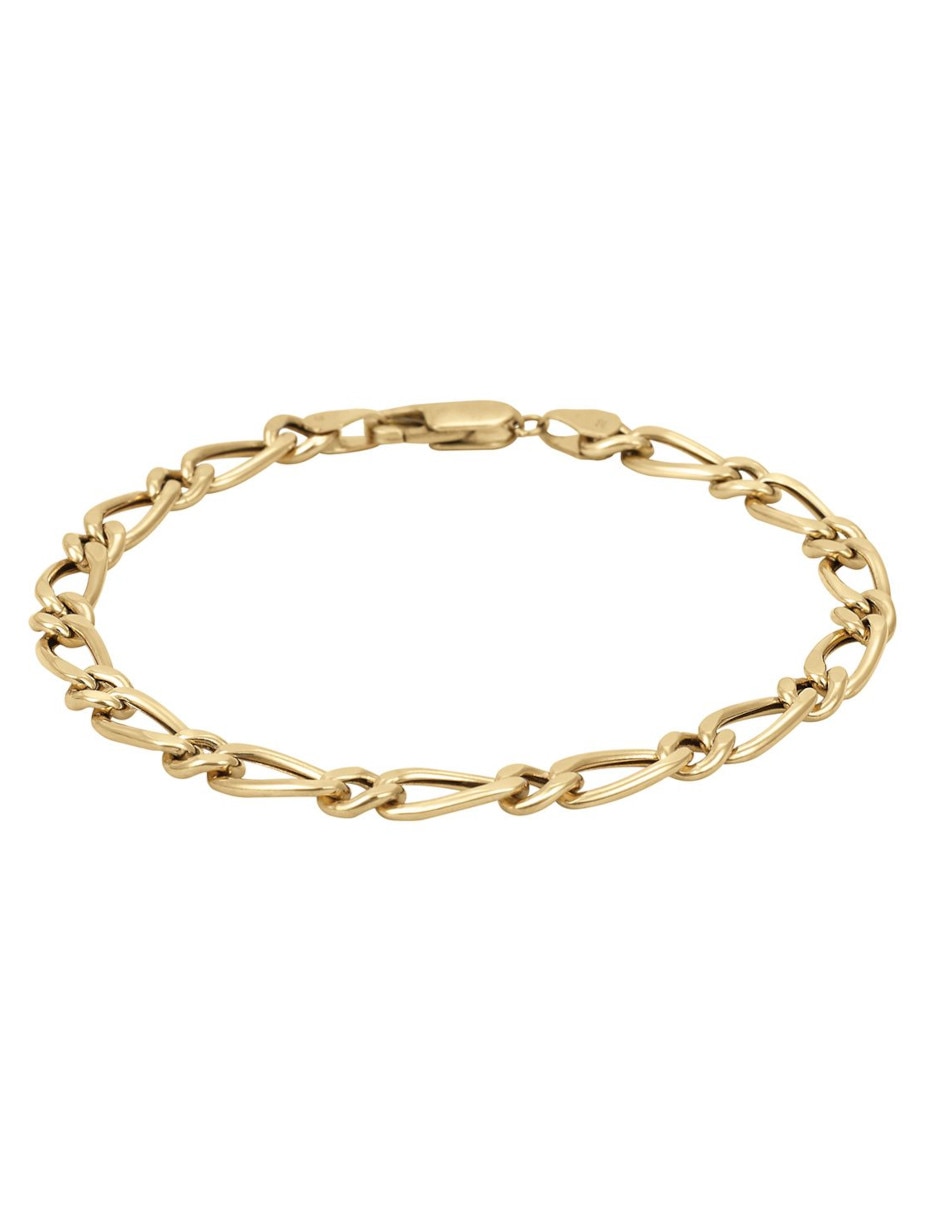 Pulsera de oro 14 K con acabado liso