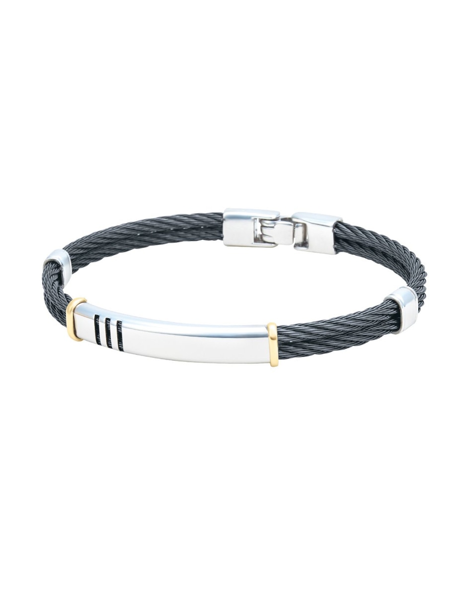 Brazalete 14 K con acabado liso
