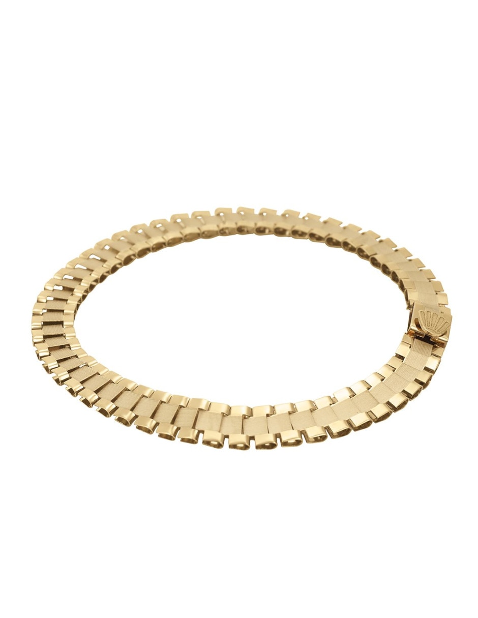 Pulsera de oro 14 K con acabado brillante