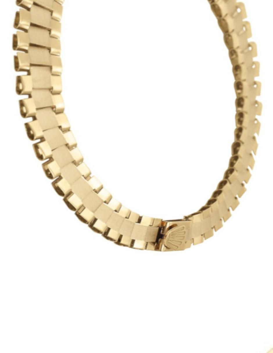 Pulsera de oro 14 K con acabado brillante 4