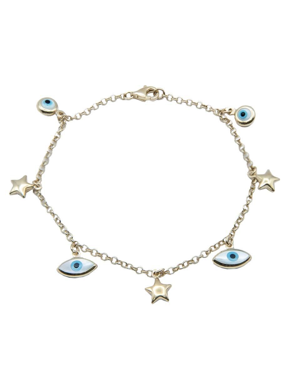 Pulsera de oro 10 K con acabado brillante Pulsera de oro 10 K con acabado brillante