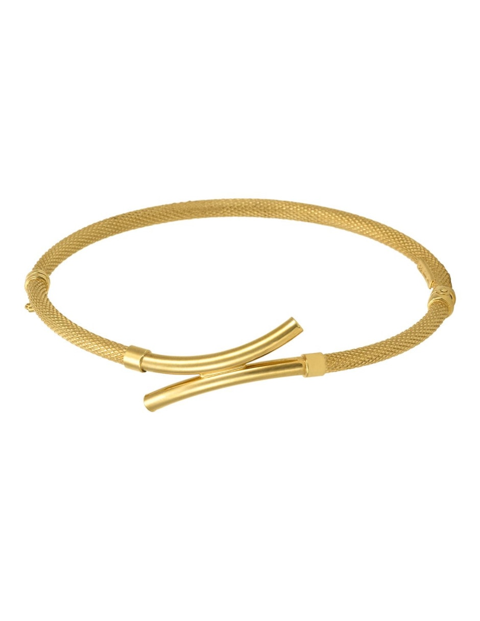 Brazalete de oro 14 K con acabado brillante