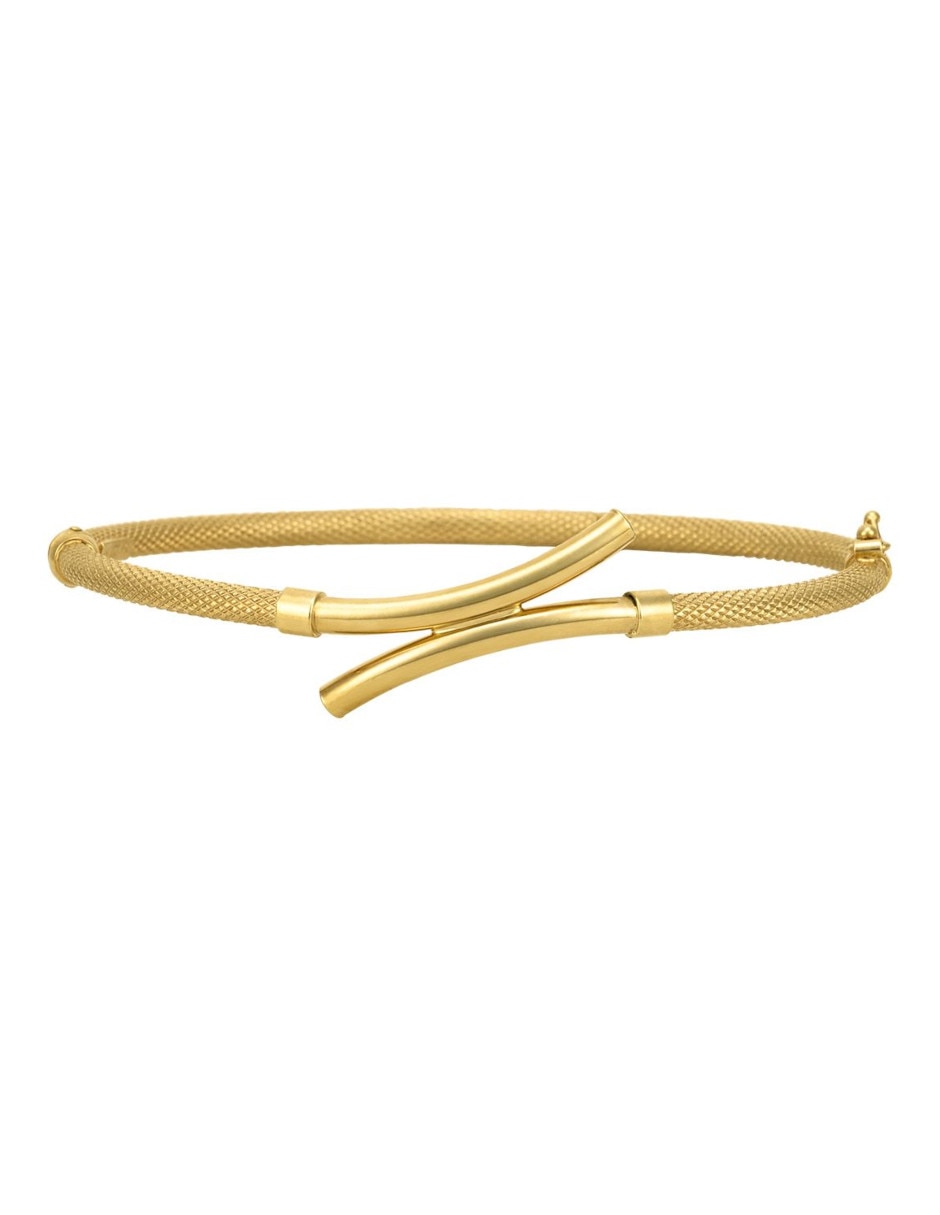Brazalete de oro 14 K con acabado brillante 3