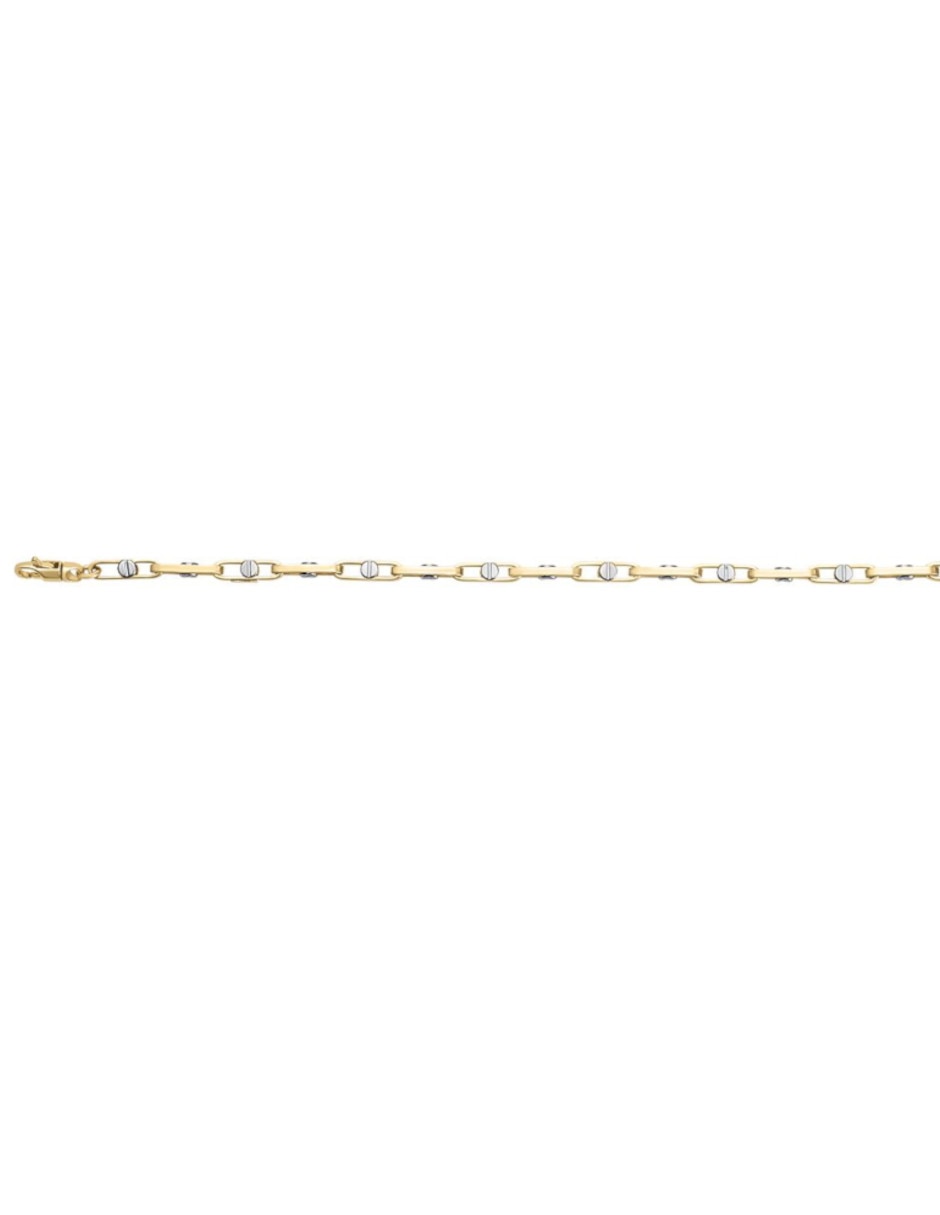 Pulsera de oro 14 K con acabado liso 3