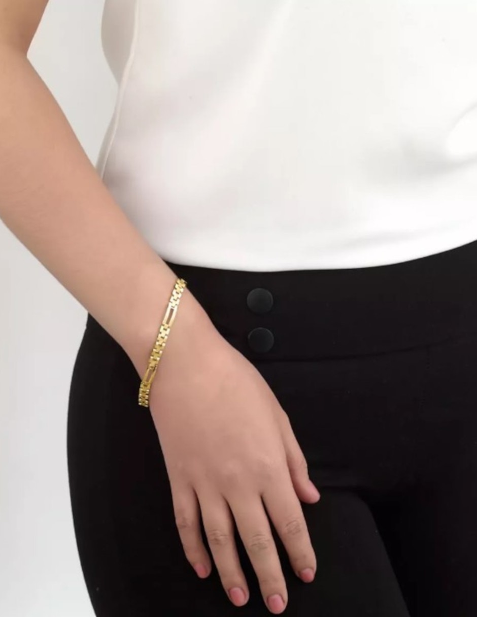 Pulsera de oro 14 K con acabado brillante 2